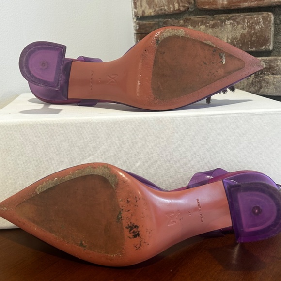 Amina Muaddi Begum Glass Slingback Lilac size 41 - Picture 9 of 11